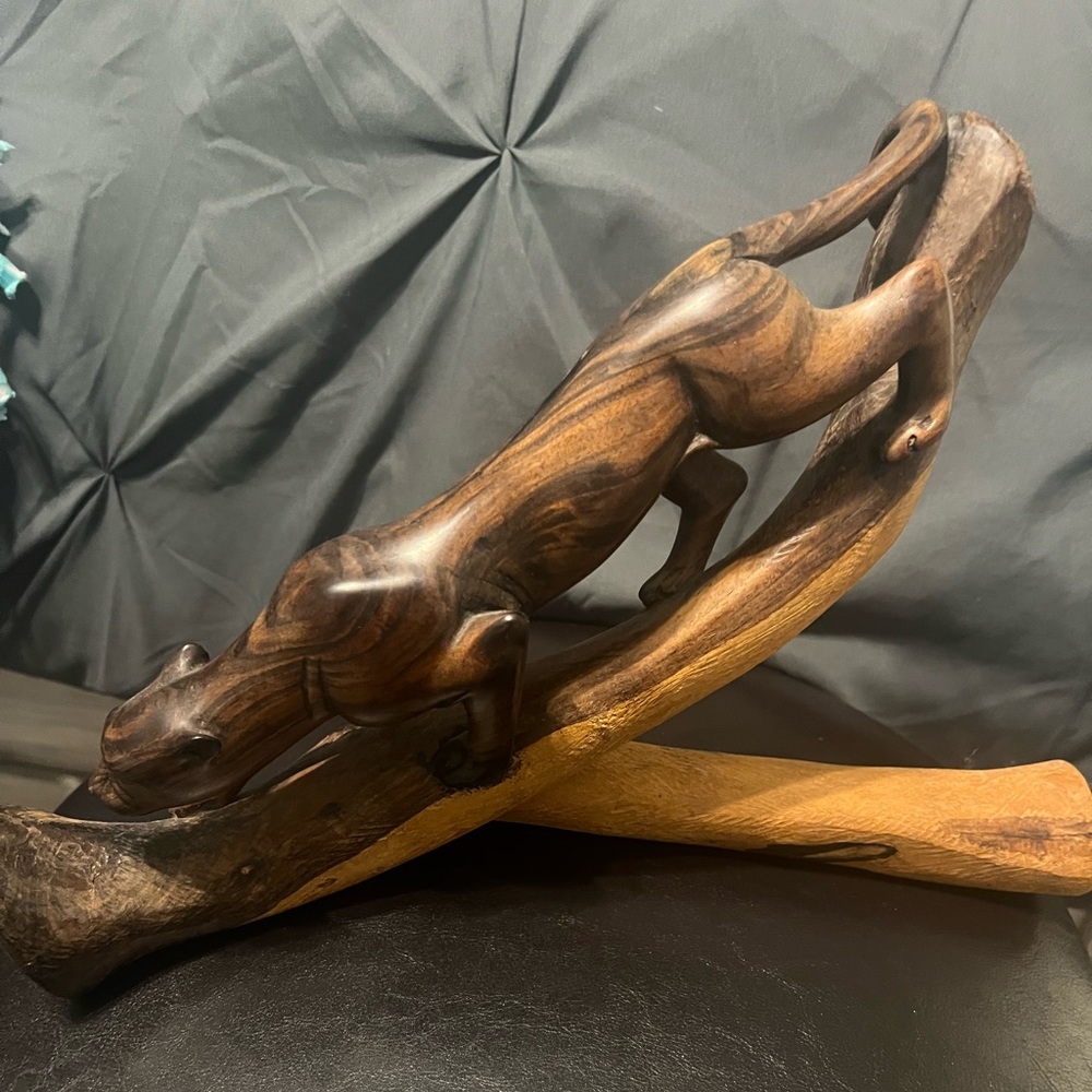 SOLD Vintage wood carving